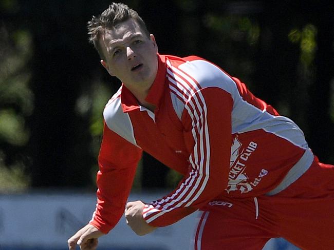 Jarryd Vernon in action during the GDCA cricket match between Gisborne and Romsey in Gisborne, Saturday, Feb. 22, 2020. Picture:Andy Brownbill