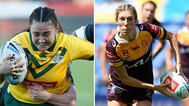 New Sunshine Coast Falcons signings Annette Brander (left) and Hayley Maddick. Pictures: David Rowland and Bradley Kanaris/Getty Images.