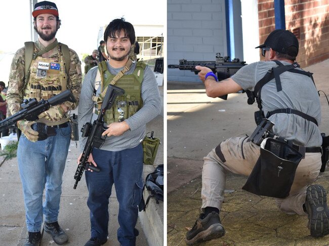 FACES: Camouflage warriors take over school battle zone