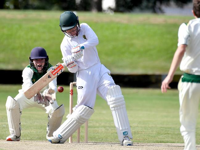 St Laurences batsman Mackenzie DouglasAIC First XI cricket - St Patrick's College Vs St LaurencesSaturday March 12, 2022. Picture, John Gass