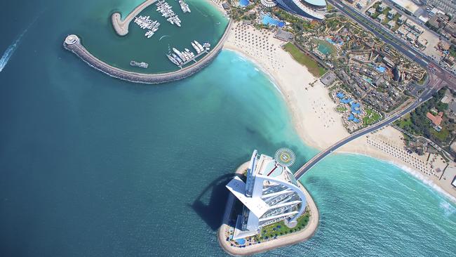 Playground for the rich; Burj Al Arab and the Jumeira Beach Hotel.