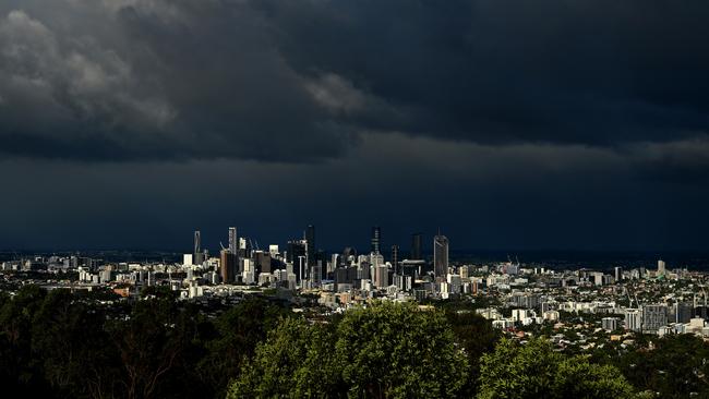 BRISBANE, AUSTRALIA - MARCH 07: A general view is seen of Brisbane from the Mount Coot-tha Summit Lookout on March 07, 2025 in Brisbane, Australia. Australia's east coast, particularly Queensland and northern New South Wales, is bracing for the impact of Tropical Cyclone Alfred, a rare Category 2 storm that is expected to make landfall between the Gold Coast and southern parts of the Wide Bay region. The cyclone is anticipated to bring damaging winds, heavy rainfall, and severe flooding, with millions of residents preparing for the worst-case scenario. Authorities have issued evacuation orders, distributed sandbags, and shut down airports and public transport in anticipation of the storm's arrival, which could be one of the most significant weather events in the region in decades. (Photo by Albert Perez/Getty Images)