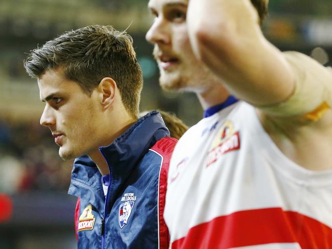 Tom Boyd was subbed off with just one handball. Picture: Michael Klein