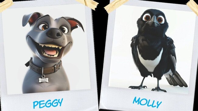 First images of characters Peggy and Molly. Photo: Instagram/@peggyandmollyanimatedseries.