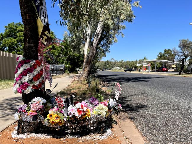 The site of the Christmas Day crash: Spearwood Avenue in Sadadeen, Alice Springs. Picture: Lee Robinson