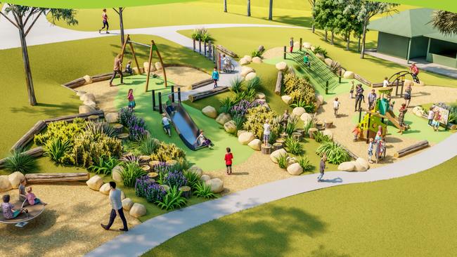 Concept image of the new Lobethal Bushland Park Play Space. Source: Adelaide Hills Council