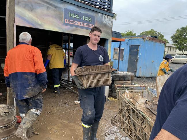 The clean up in South Lismore.
