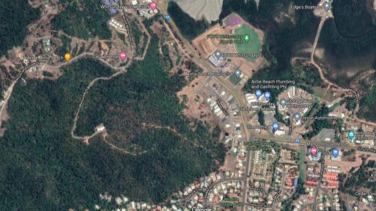 The block of land is located opposite the Whitsunday Sportspark. Picture: Google maps