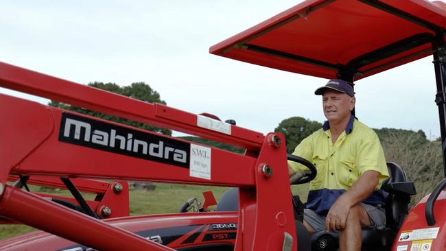 Peter Johnston showcases his tractor for Lismore Tractors and Machinery.