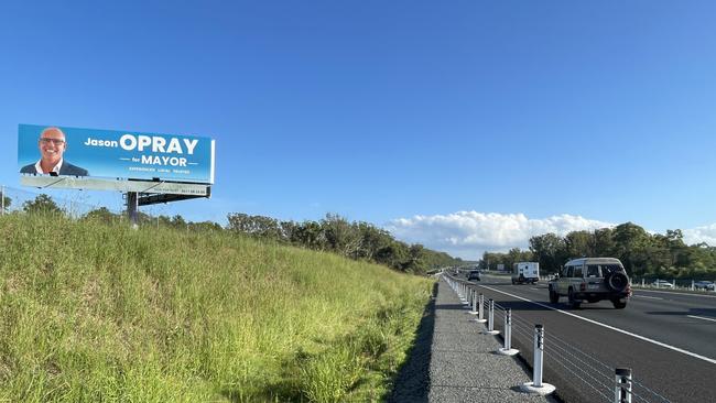 Jason O'Pray's billboard on the Bruce Hwy.