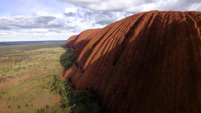 Never before seen birds-eye view of Uluru