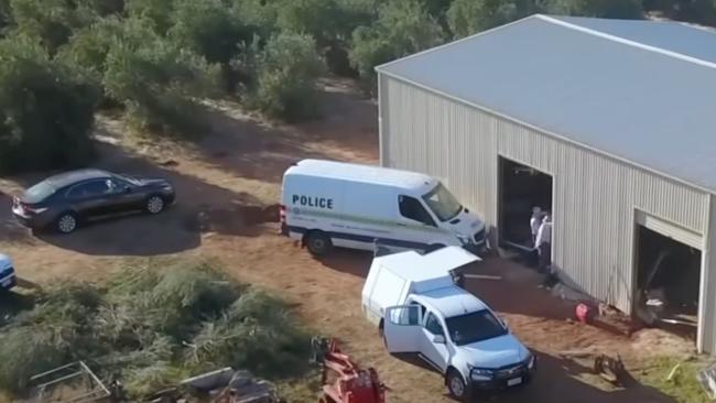 The father-of-two’s remains were discovered inside a shed behind a Kudla property. Picture: 7NEWS