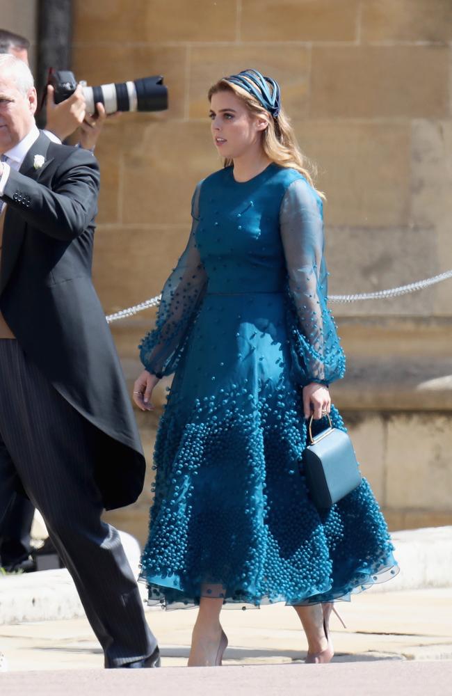 Princess Beatrice sported a conservative look on Saturday. Picture: Chris Jackson/Getty Images