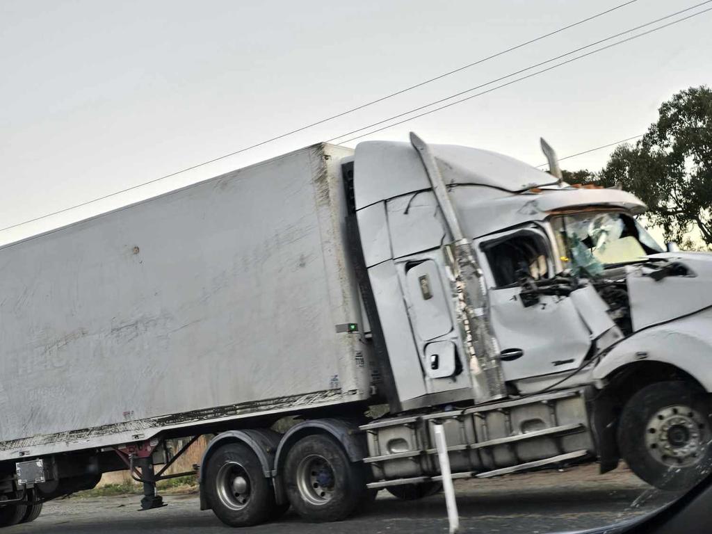 A road user captured the aftermath of a B-double that rolled on the roundabout of New England Highway and Stanthorpe Connection Road in early hours of May 27, 2024. Photo: Supplied.