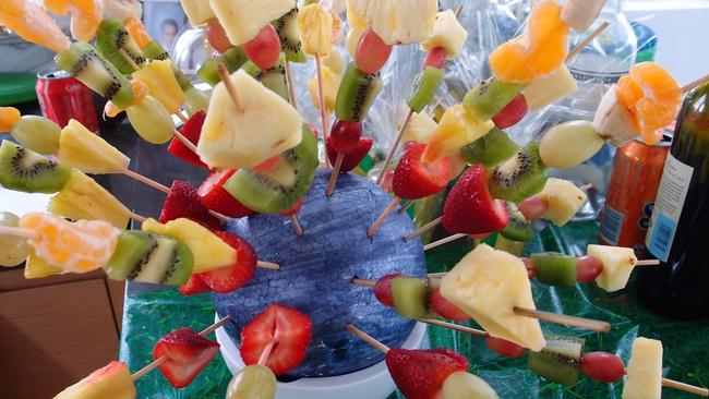 Fruit can be used as edible decor. Picture: Nat Bacic