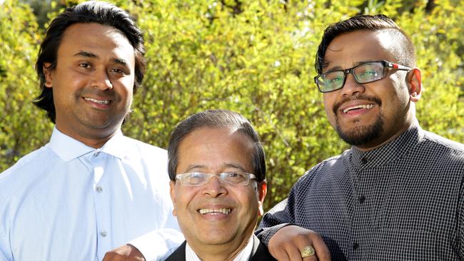 David Halder with his sons Nathan and Mark. David has been named the Australian Father’s Day Council and children’s charity Shepherd Centre Community Father of the Year.