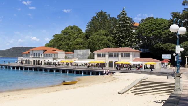 An artist's impression of the new waterfront space created when the aquarium building is removed. Picture: NSW Government