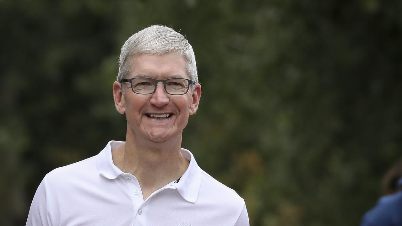 Tim Cook — the Apple chief executive officer with an estimated net worth of $US625.37 million — has arrived at the Sun Valley Resort. Picture: Drew Angerer/Getty Images/AFP