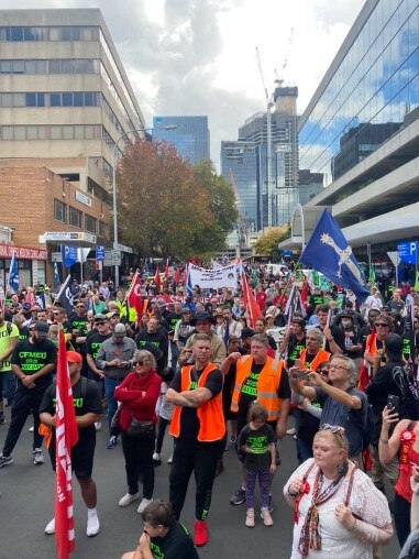 May Day (Save Willow Grove march) at Parramatta on Saturday. Picture: Facebook