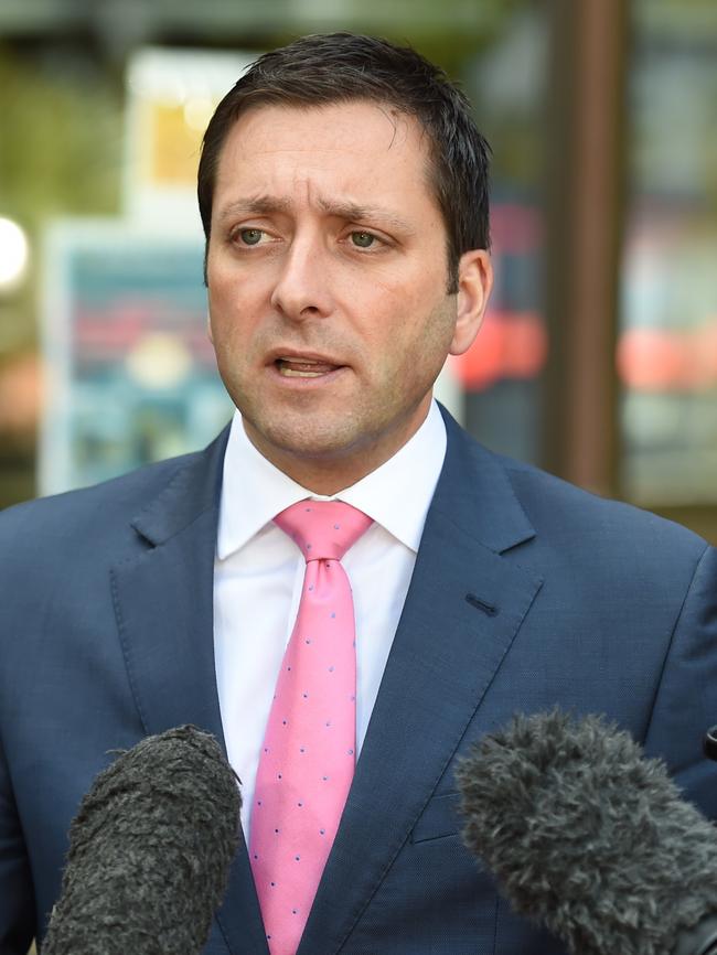 There’s precious little fiscal grit for Opposition Leader Matthew Guy to work with. Picture: Lawrence Pinder