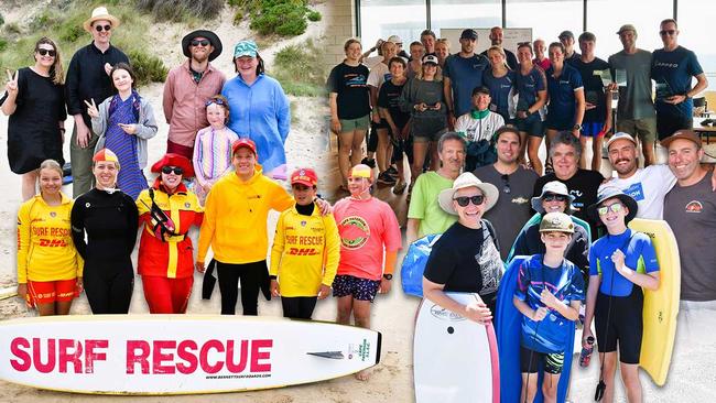 Hundreds of people gathered at the 26th Cape Paterson Aquathon on the weekend to watch more than 300 entrants compete in a thrilling 400m surf swim and 4.4km run, ending the day at the Cape Tavern to enjoy some refreshing drinks. Picture: Jack Colantuono