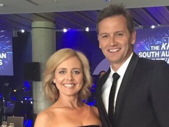 Mid Winter Ball hosts Jessica Adamson and Mark Soderstrom. Picture: Channel 7