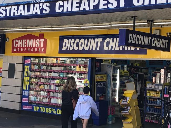 The current Chemist Warehouse  premises on The Corso at Manly.  Picture: Jim O'Rourke