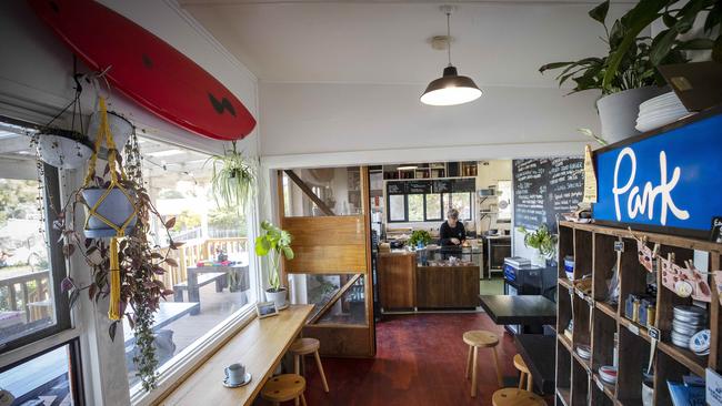 Park Beach Cafe’s warm, welcoming interior. Picture: Chris Kidd