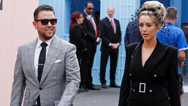 James Kennedy and Jaimee Belle Kennedy at Derby Day in 2018. Picture: Getty