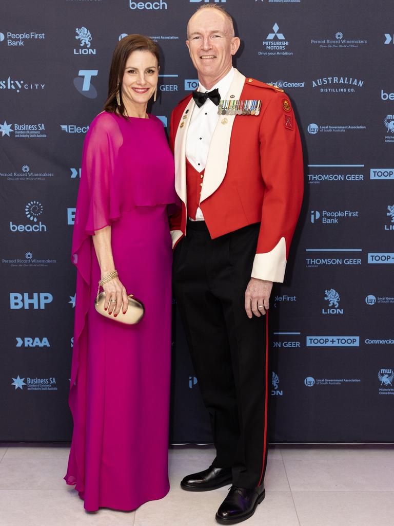 Cressida O'Hanlon with husband James at the Mid Winter Charity Ball. Picture: Facebook