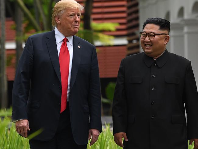 Donald Trump was glowing in his praise of Kim Jong-un. Picture: AFP