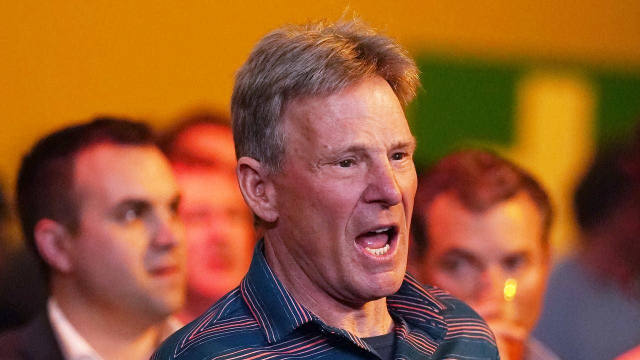 Former Geelong footballer and identity Sam Newman is seen during the Code War Boxing night at Margaret Court Arena in Melbourne, Friday, November 15, 2019. (AAP Image/Michael Dodge) NO ARCHIVING, EDITORIAL USE ONLY