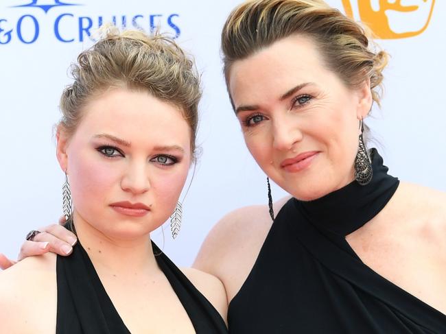 LONDON, ENGLAND - MAY 14: Kate Winslet (R) and Mia Threapleton attend the 2023 BAFTA Television Awards with P&O Cruises at The Royal Festival Hall on May 14, 2023 in London, England. (Photo by Joe Maher/Getty Images)