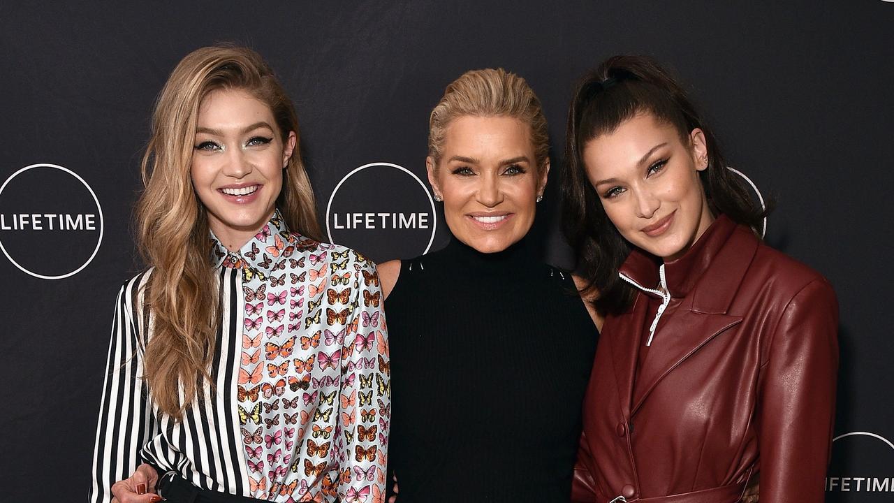 Yolanda Hadid (centre) and her daughters Gigi Hadid and Bella Hadid. Picture: Bryan Bedder/Getty Images for Lifetime