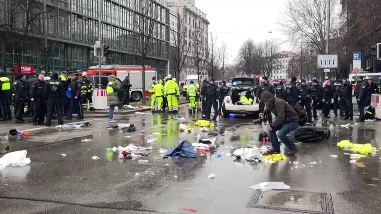 Several injured after car drives into crowd of people in Munich