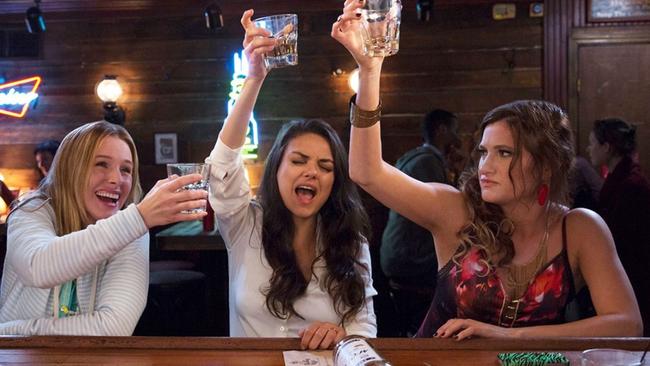 Kristen Bell, Mila Kunis and Kathryn Hahn have a good time in A Bad Moms Christmas, showing this weekend at the Majestic Theatre.