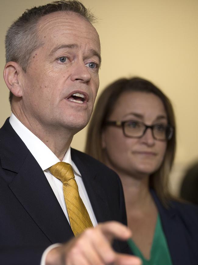 Labor leader Bill Shorten and Braddon candidate Justine Keay. Picture: CHRIS KIDD