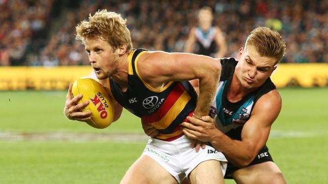 Rory Sloane is facing the decision of a lifetime, much like Ollie Wines did before deciding on a future at Port Adelaide. Picture: Morne de Klerk/Getty Images