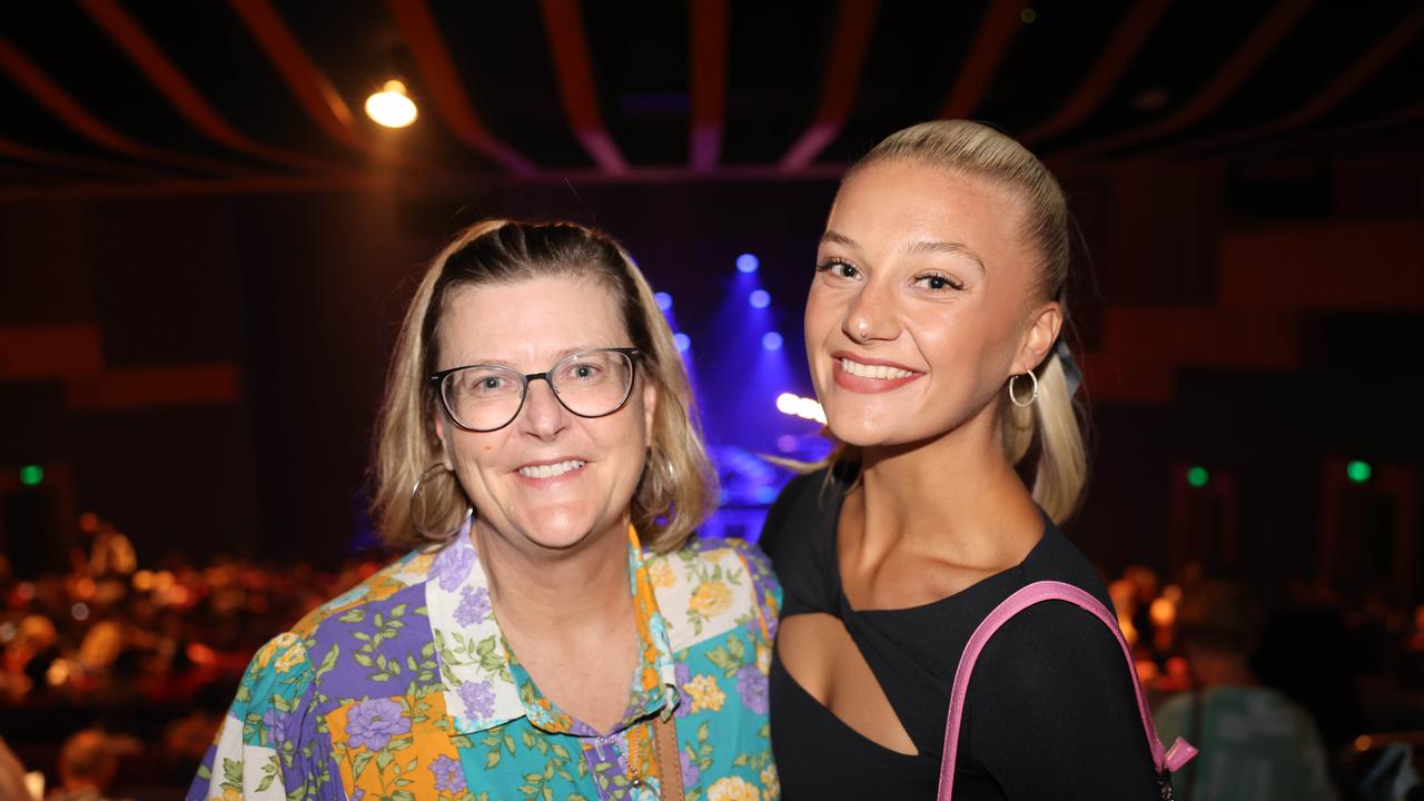 Teresa Boorer and Shelayna Boorer at the Jessica Mauboy, Yours Forever Tour, concert at HOTA for Gold Coast at Large. Picture, Portia Large.