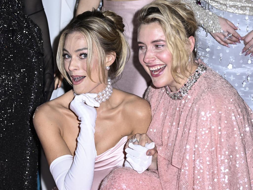 The dream team of Margot Robbie and Greta Gerwig. Picture: Gareth Cattermole/Getty Images