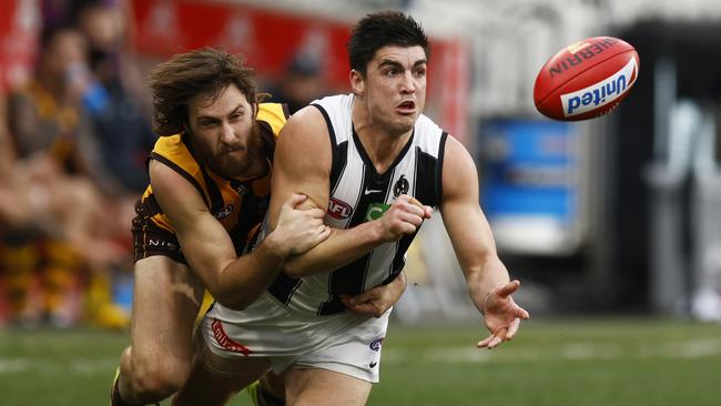 Brayden Maynard has signed a fresh three-year deal to stay at Collingwood until the end of 2025. Picture: Getty Images