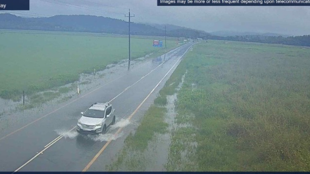 Whitsunday Regional Council flood cameras for water over the roadway at Hamilton Plains.