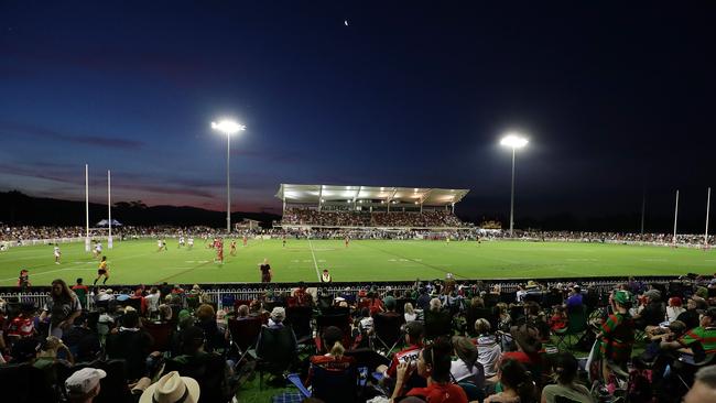 A packed crowd watches on at last year’s Charity Shield clash in Mudgee.