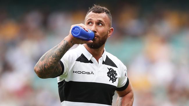 Quade Cooper captained the Barbarians against the Wallabies in October last year.