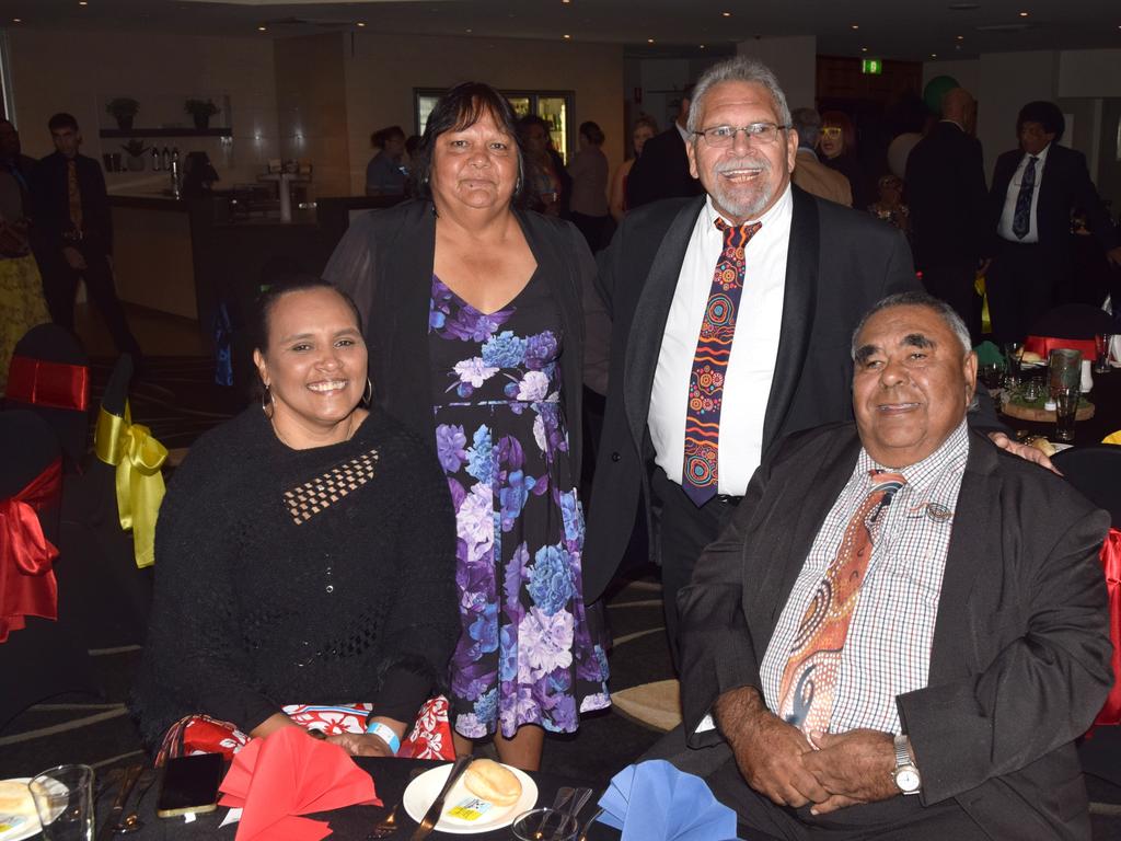 Rockhampton NAIDOC Ball 2021: George James, Kathy Hatfield, Debra Tull and Geoffrey Tull