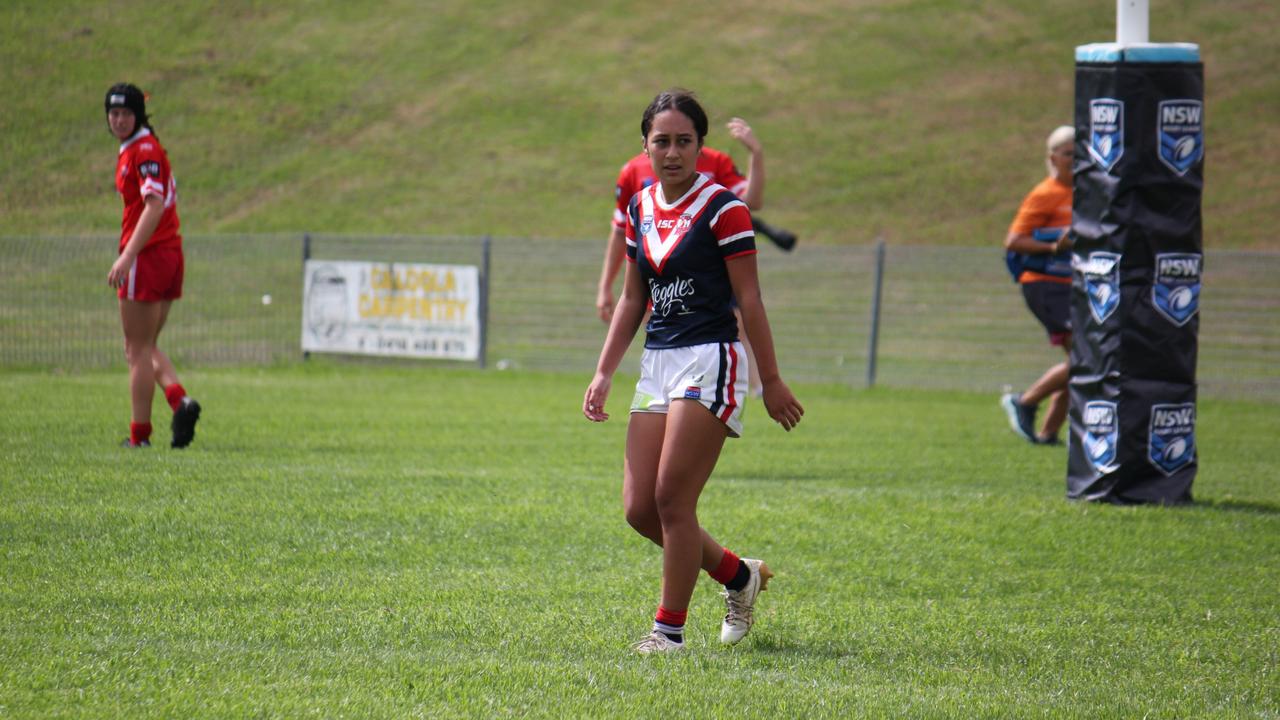 Madison Hemopo of the Sydney Roosters Lisa Fiaola Cup side. Picture: Kevin Merrigan