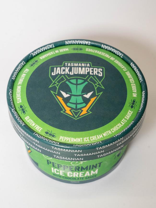 JackJumpers new peppermint with chocolate sauce flavoured icecream in collaboration with Silver Spoon. Picture: Supplied.