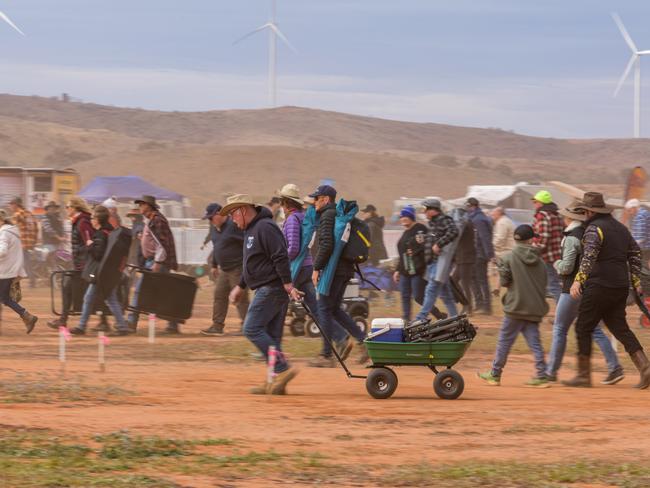 Punters on the move at the music festival. Picture Matt Williams