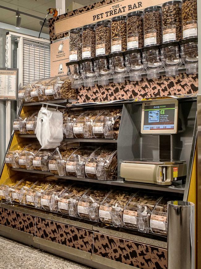 The dog treat bar in the St Kilda Coles local store. Picture: Supplied