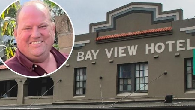 Andrew Winter was convicted and fined after pushing the drunk patron to the ground at the Bay View Hotel in Batemans Bay.